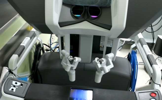 ロボットの操作部分の接眼部